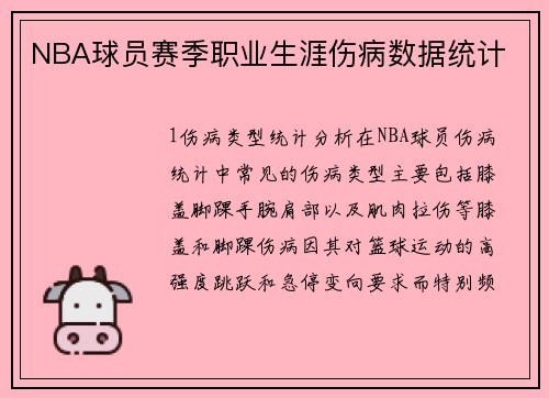 NBA球员赛季职业生涯伤病数据统计
